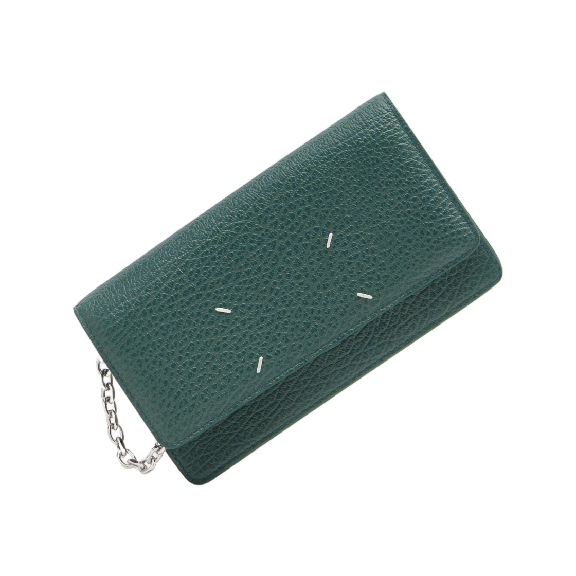SA3UI0008P4455T7162 Maison Margiela Four Stitches Chain Wallet Green