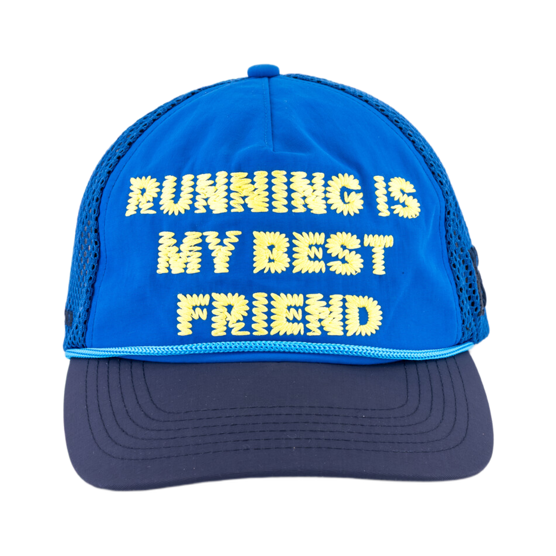 알렉스 조노 러닝 이즈 마이 베스트 프렌드 트러커 블루(Alex Zono Running Is My Best Friend Trucker Blue)