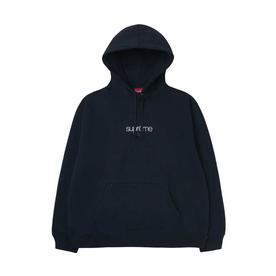 슈프림 클래식 로고 도쿄 샵 후드 스웨트셔츠 네이비 - 25FW