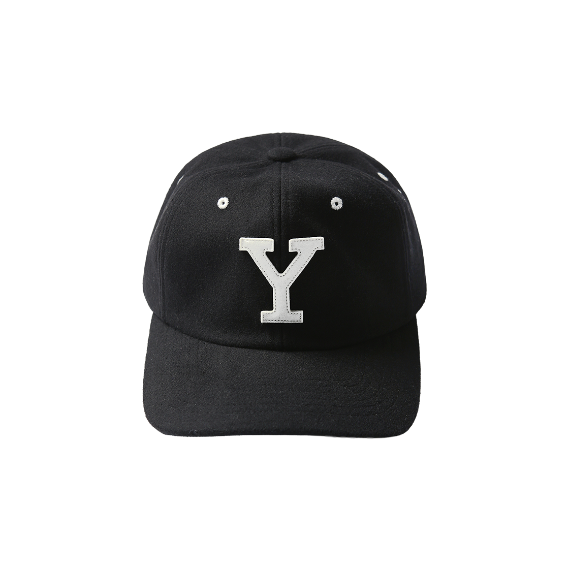 YFX2CA703SBK Yale Wool Leather Strap Cap Black