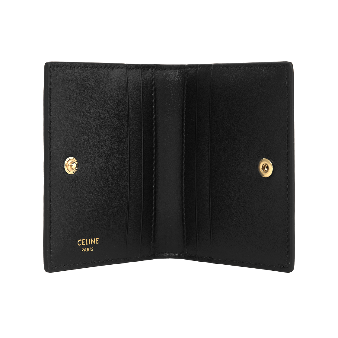 셀린느 바이폴드 카드 홀더 샤이니 카프스킨 블랙(Celine Bi-Fold Card Holder in Shiny Calfskin Black) - 3