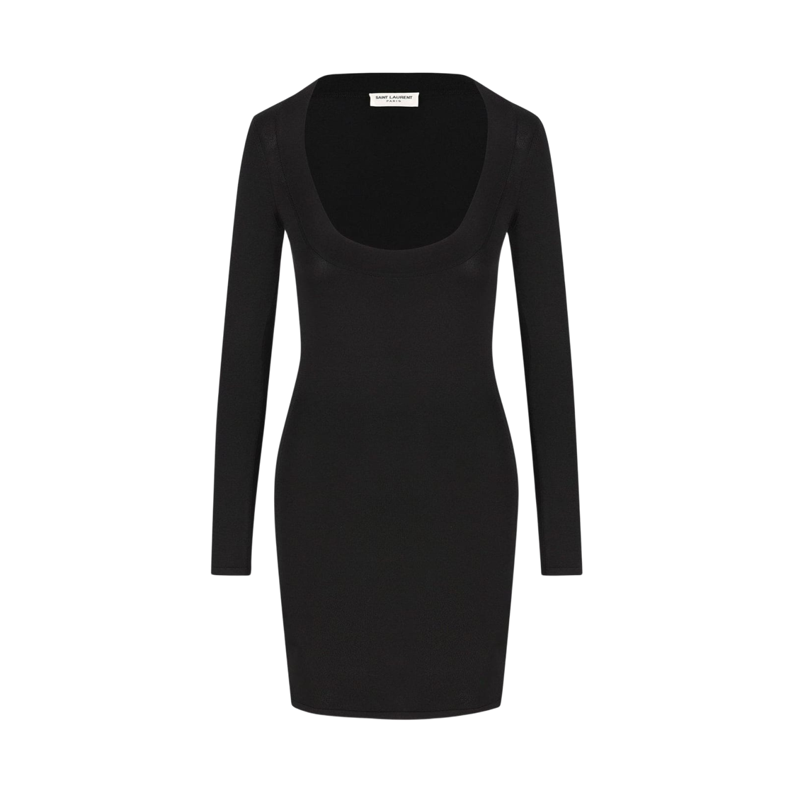 782641-Y76EO-1000 (W) Saint Laurent Knit Mini Dress Black