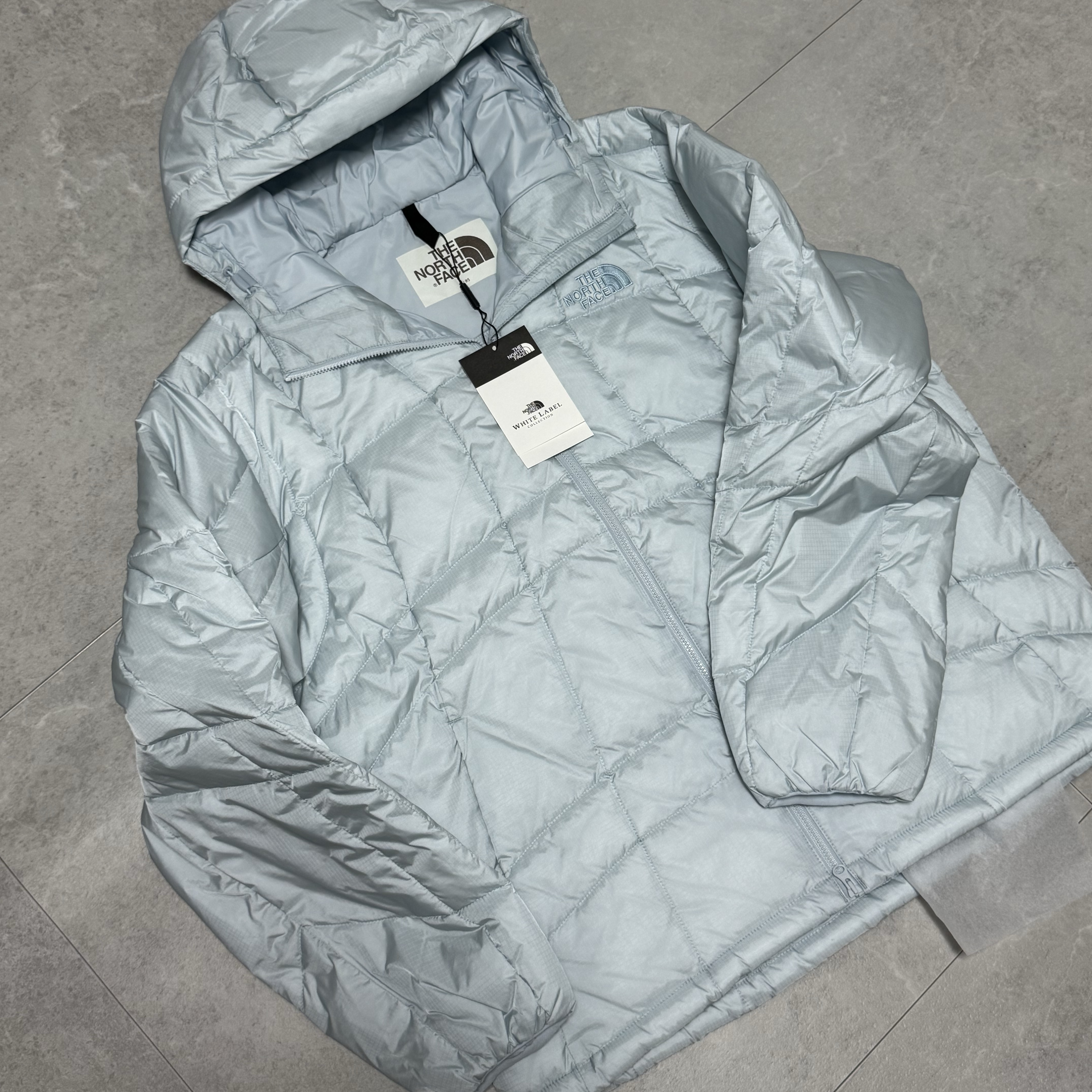 The North Face Wave LT On Jacket Light Blue 착용 스타일 - 3