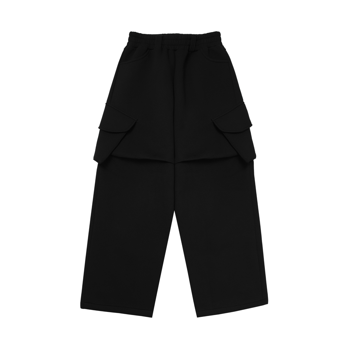 엠제이디 x 코인 서울 와이드 카고 스웨트 팬츠 블랙(MJD x Koin Seoul Wide Cargo Sweat Pants Black)