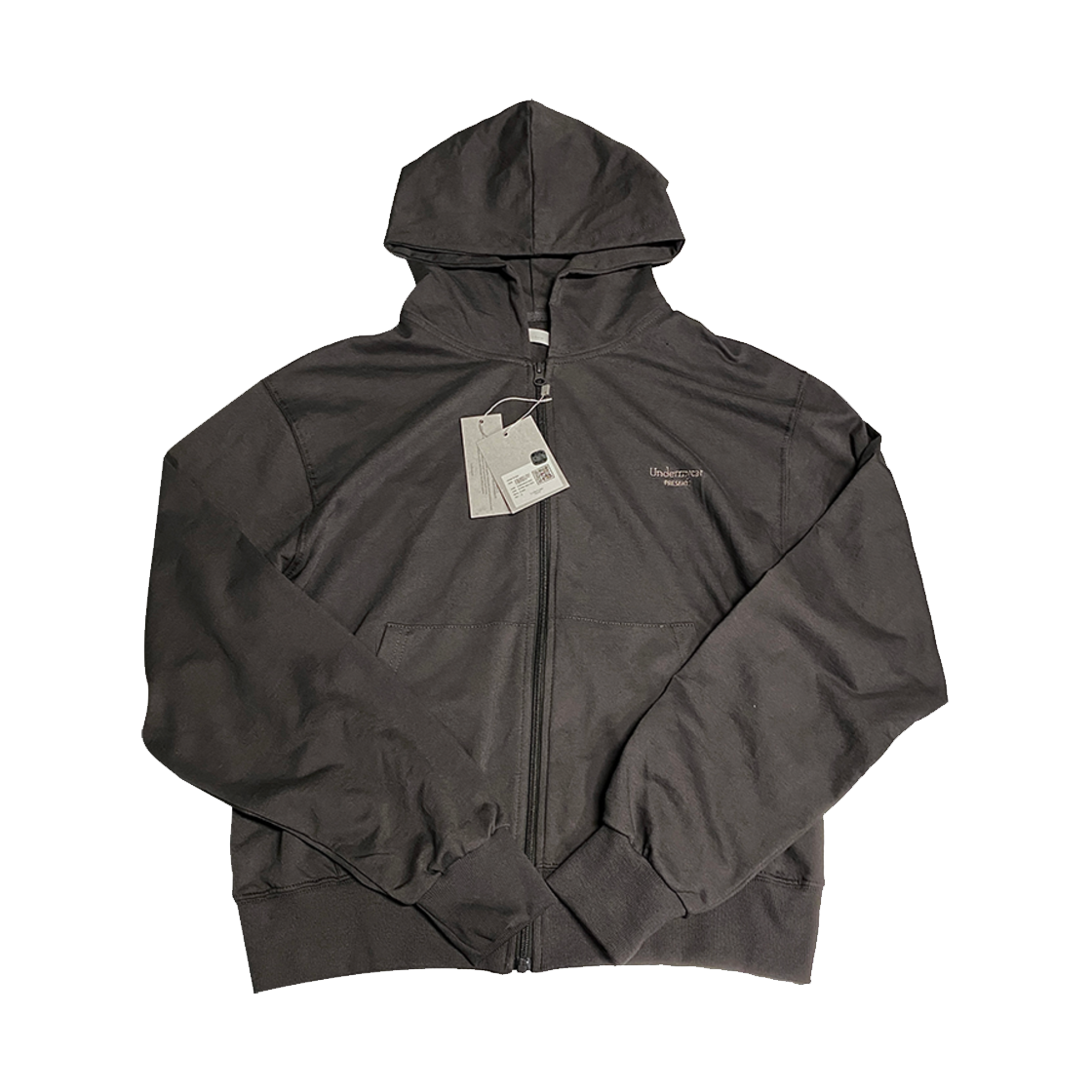 UMCM22AP Undermycar Mu.22 Anti Fxxking Logo Play Slim Inner Hood Zip-up Asphalt