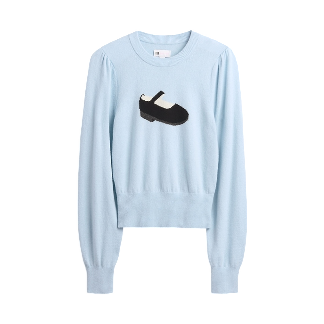 (W) 갭 × 샌디 리앙 캐시소프트 크롭 스웨터 하버 블루((W) Gap × Sandy Liang CashSoft Crop Sweater Harbour Blue)