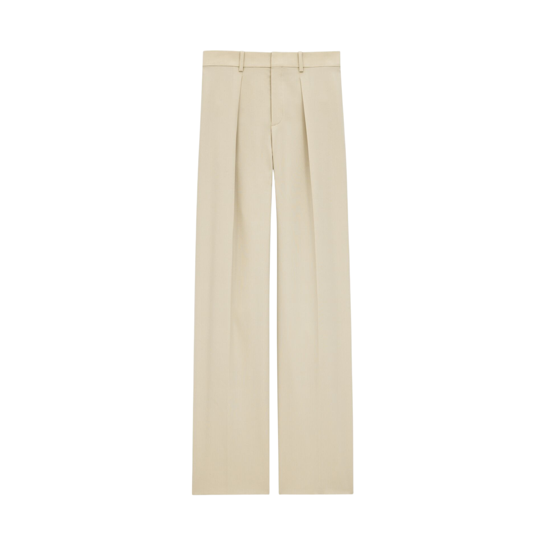 823734-Y2L82-2630 (W) Saint Laurent Lightweight Wool Pants Beige