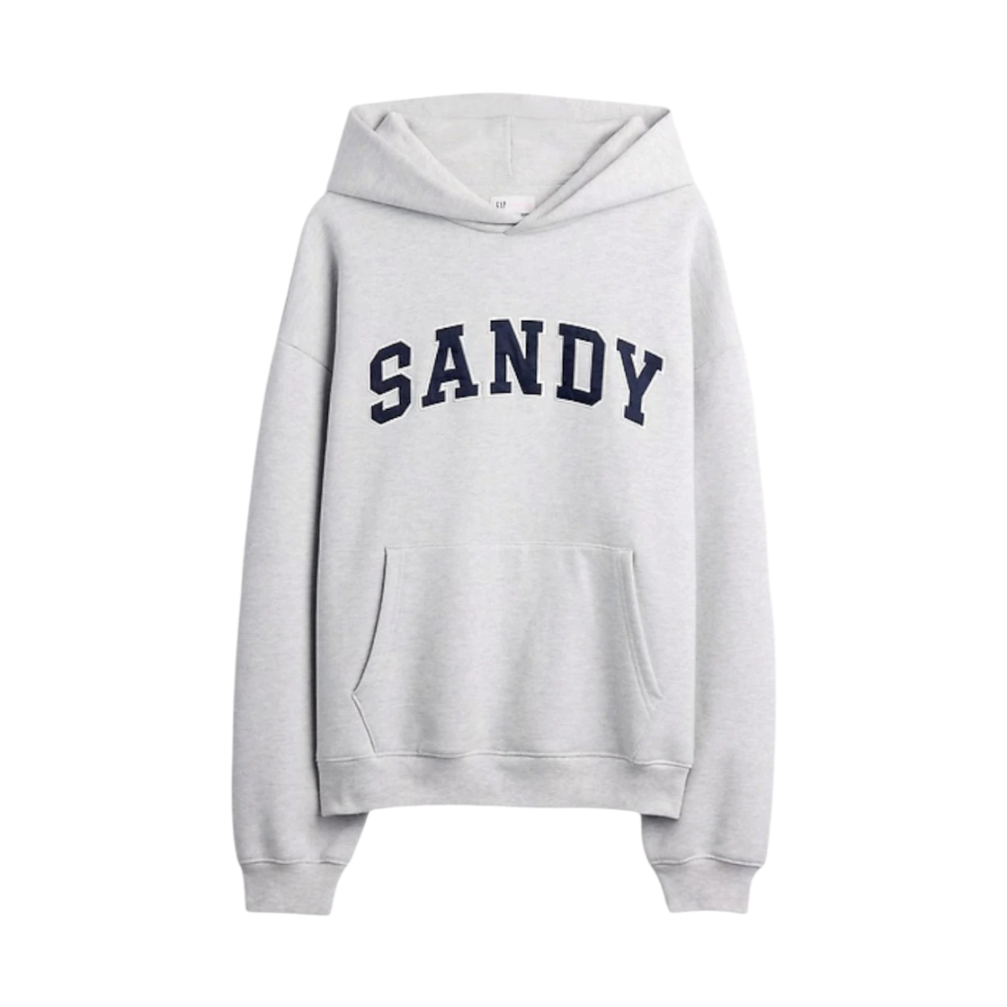갭 × 샌디 리앙 어덜트 엑스트라 헤비웨이트 로고 오버사이즈 후드 그레이(Gap × Sandy Liang Adult Extra Heavyweight Logo Oversized Hoodie Grey)