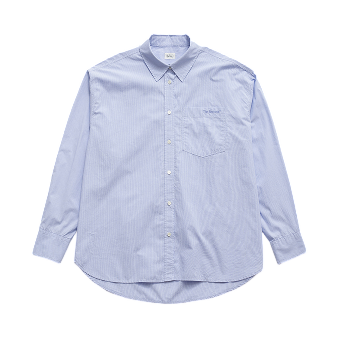 (W) 더 바넷 팬지 스트라이프 셔츠 라이트 블루((W) The Barnnet Pansy Stripe Shirt Light Blue)