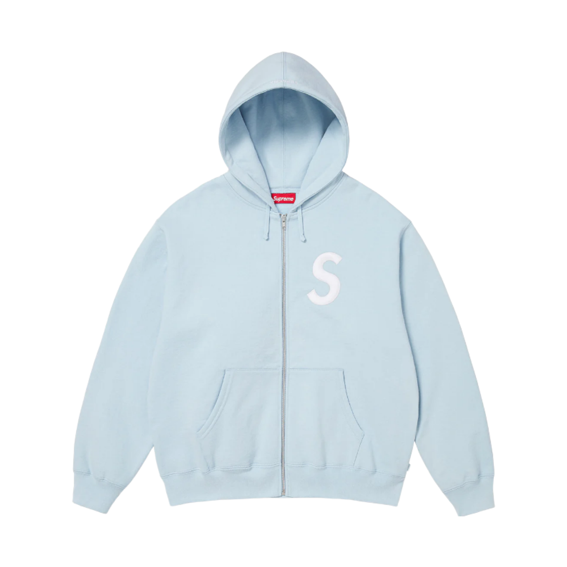- Supreme S Logo Zip Up Hooded Sweatshirt Light Blue - 25FW