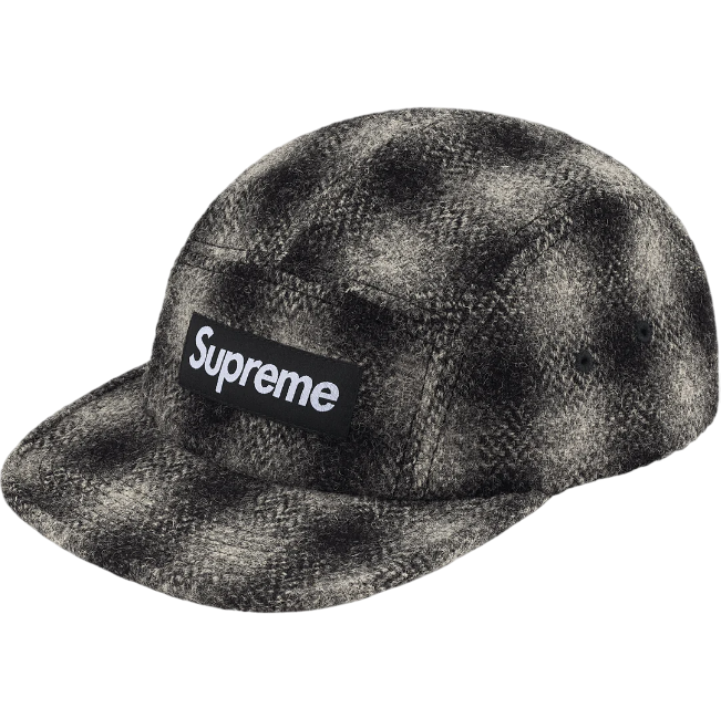 슈프림 해리스 트위드 캠프 캡 블랙 - 25FW(Supreme Harris Tweed Camp Cap Black - 25FW)