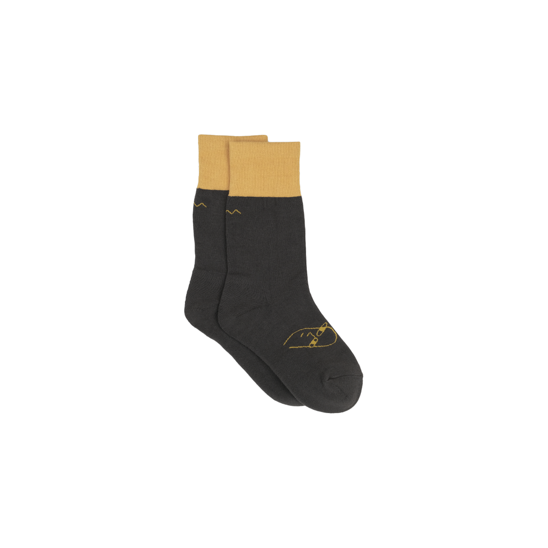 G-047 mmogarden mmo Turtle Socks Charcoal Yellow