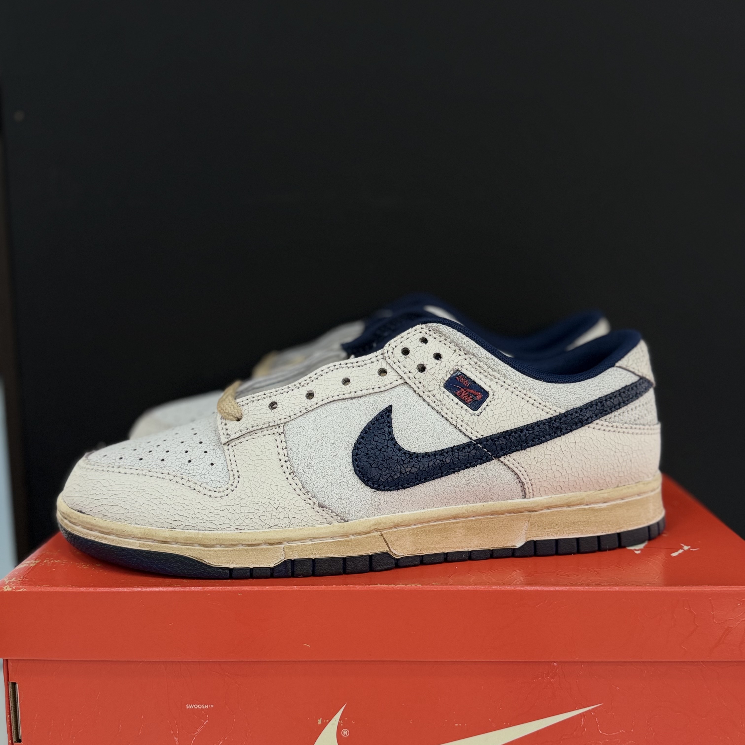 Nike x Stranger Things Dunk Low Phantom and Midnight Navy 착용 스타일