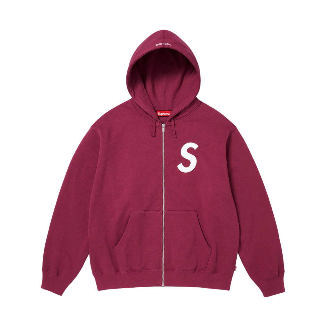 슈프림 S 로고 집업 후드 스웨트셔츠 라즈베리 - 25FW(Supreme S Logo Zip Up Hooded Sweatshirt Raspberry - 25FW)