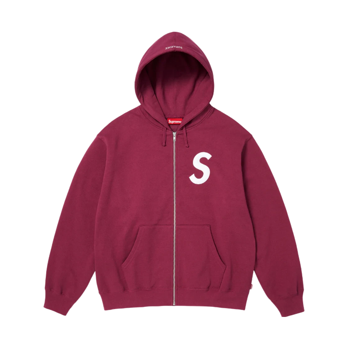 Supreme Supreme S Logo Zip Up Hooded Sweatshirt Raspberry - 25FW · S