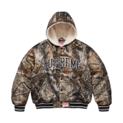 Supreme Mitchell & Ness Lined Hooded Satin Varsity Jacket Realtree AP Camo - 25FW