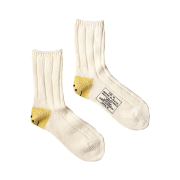 Kapital 56 MA-1 Rainbowy Happy Heel Socks White