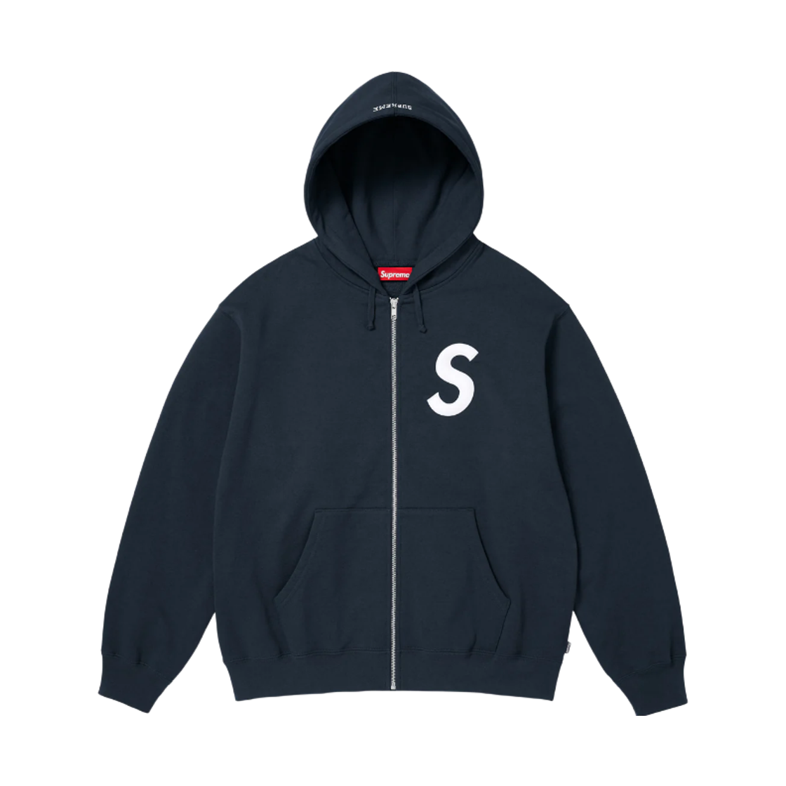 슈프림 S 로고 집업 후드 스웨트셔츠 네이비 - 25FW(Supreme S Logo Zip Up Hooded Sweatshirt Navy - 25FW)