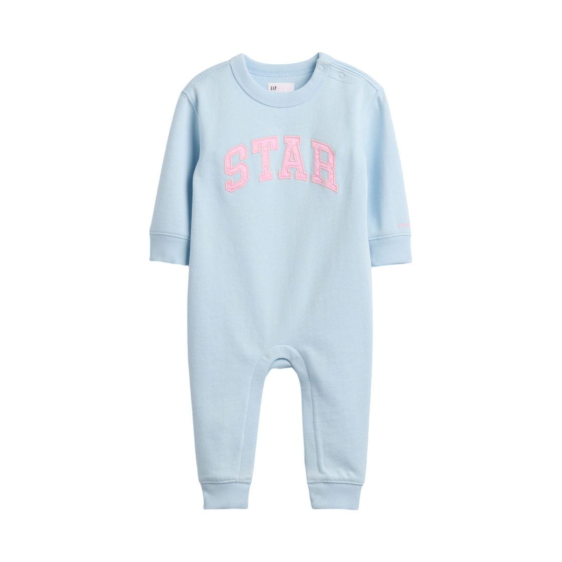 862379 (Kids) Gap × Sandy Liang Baby VintageSoft Logo One-Piece Harbor Blue