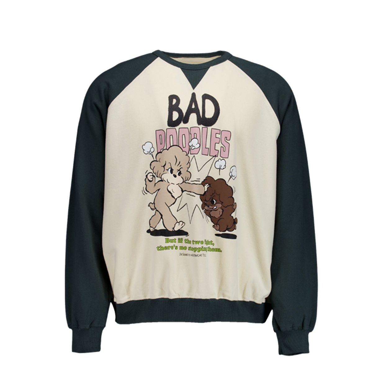 UMCPOCBPMCK Undermycar POC Bad Poodles Raglan Crewneck Cream/Khaki