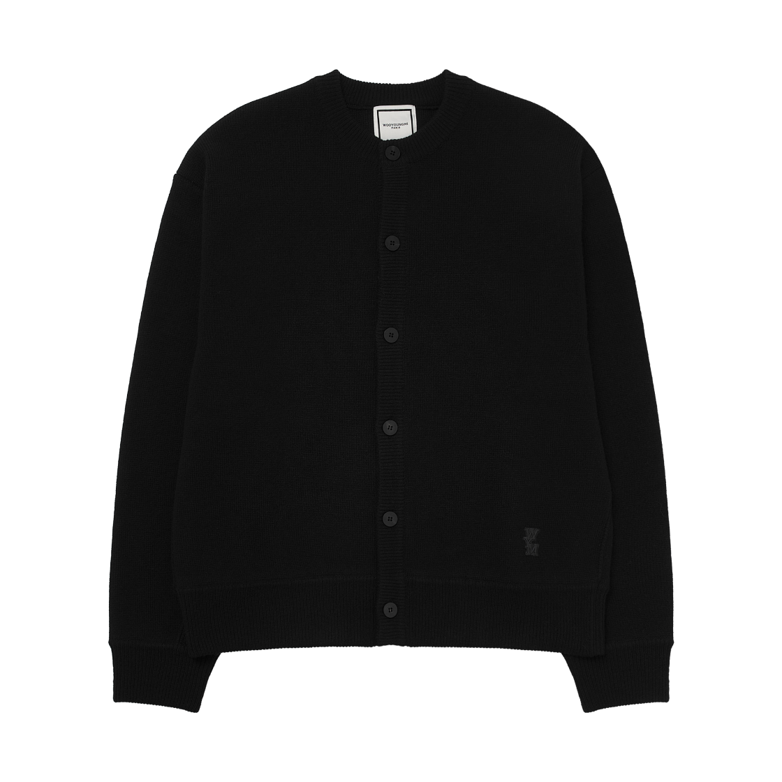 우영미 헨리넥 가디건 블랙 - 25FW(Wooyoungmi Henley Neck Cardigan Black - 25FW)