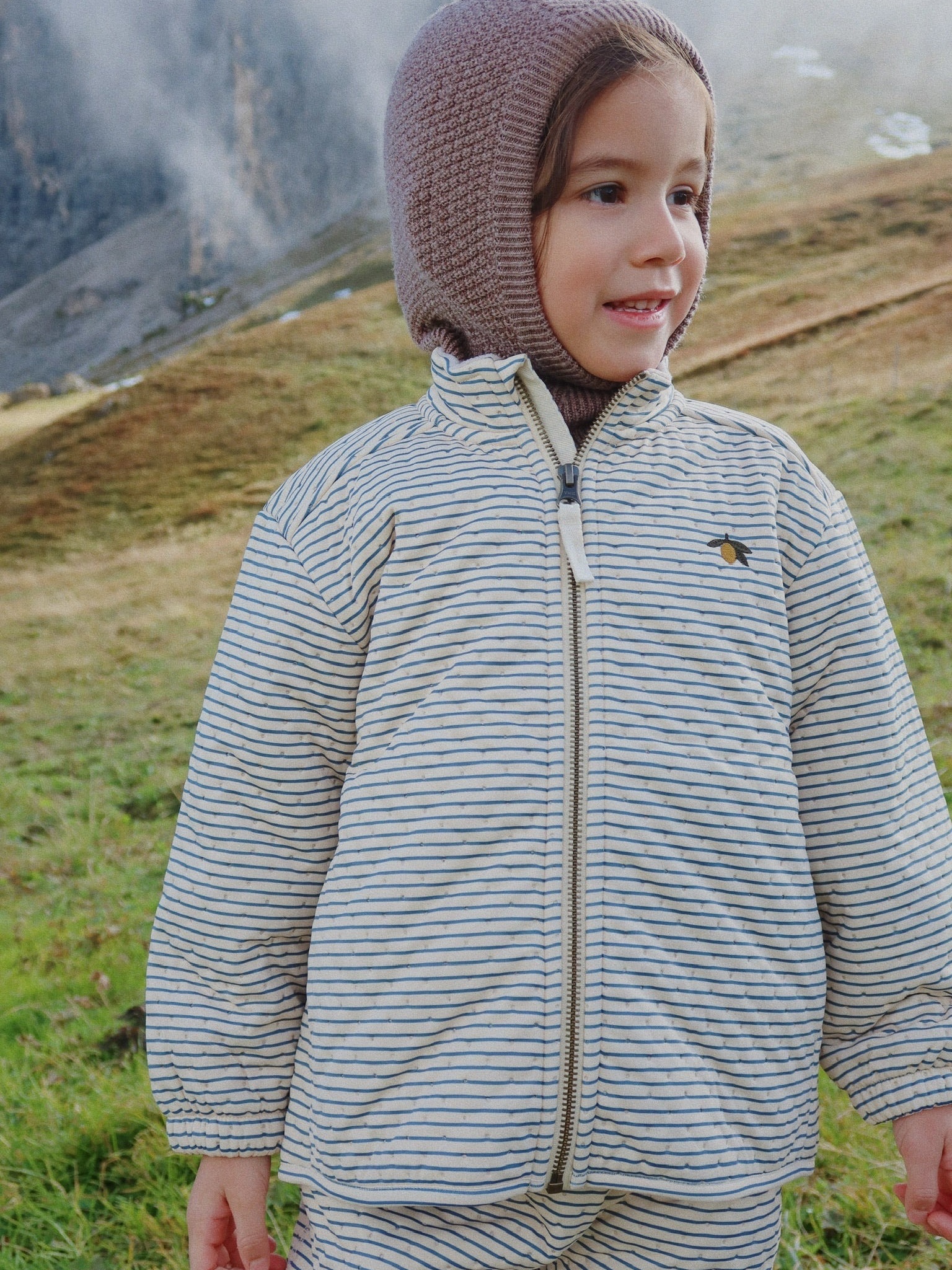 Konges Sløjd Thermo Jacket Grs Stripe Bluie, Konges Sløjd Thermo Pants Grs Stripe Bluie 착용 스타일