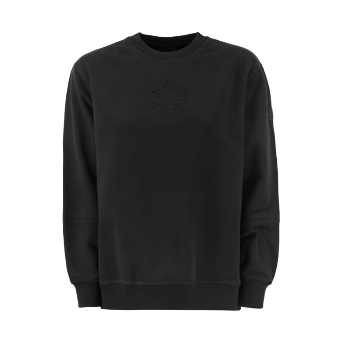 J1-093-8G00006-809KR-999 (W) Moncler Embossed Logo Cotton Sweatshirt Black - 24SS