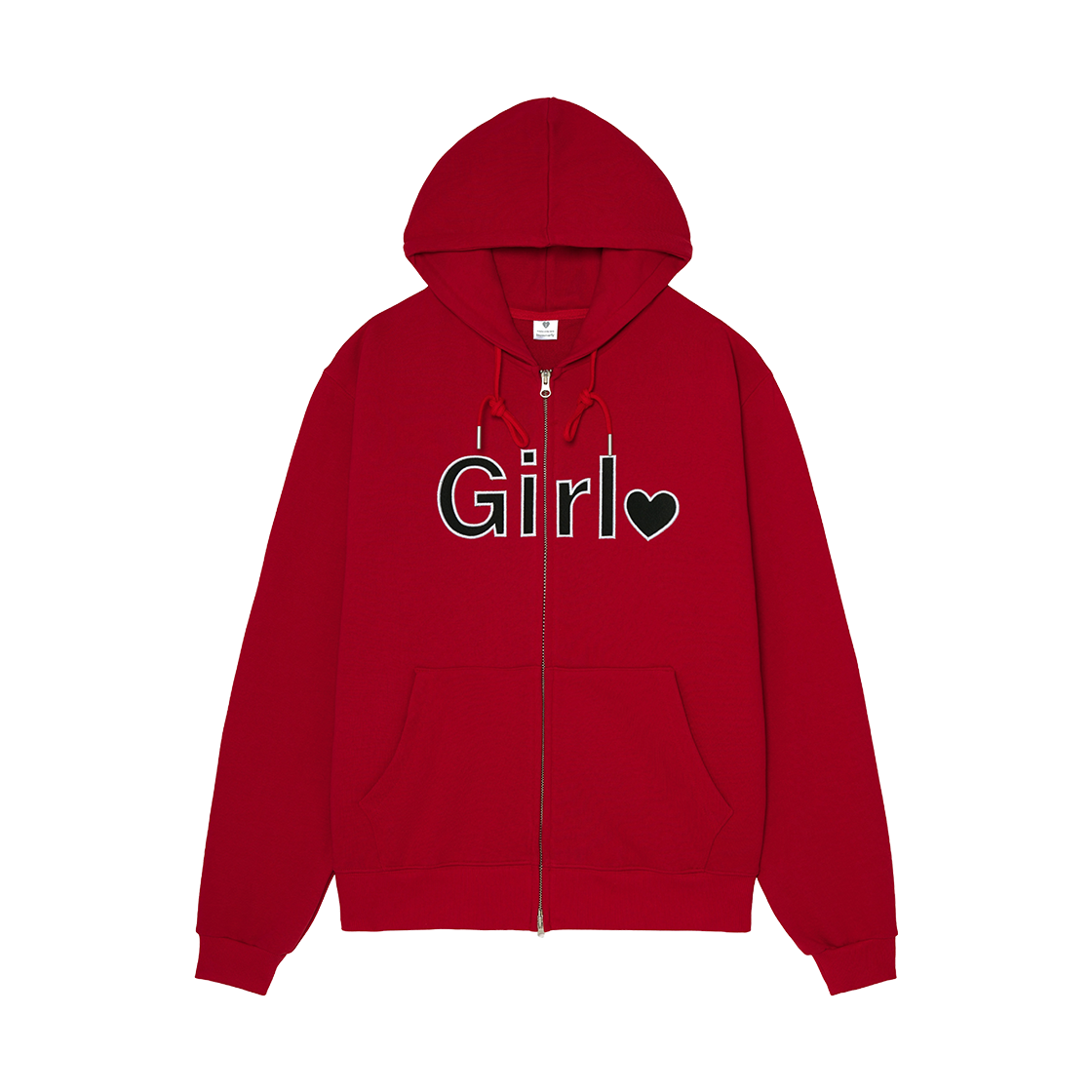 아이썸머리 걸 후드 집업 레드(Isummerly Girl zip-up hoodie Red)