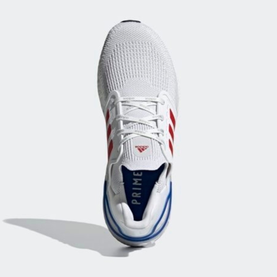 Adidas Ultra Boost 20 Cloud White Glory Red 착용 스타일 - 2