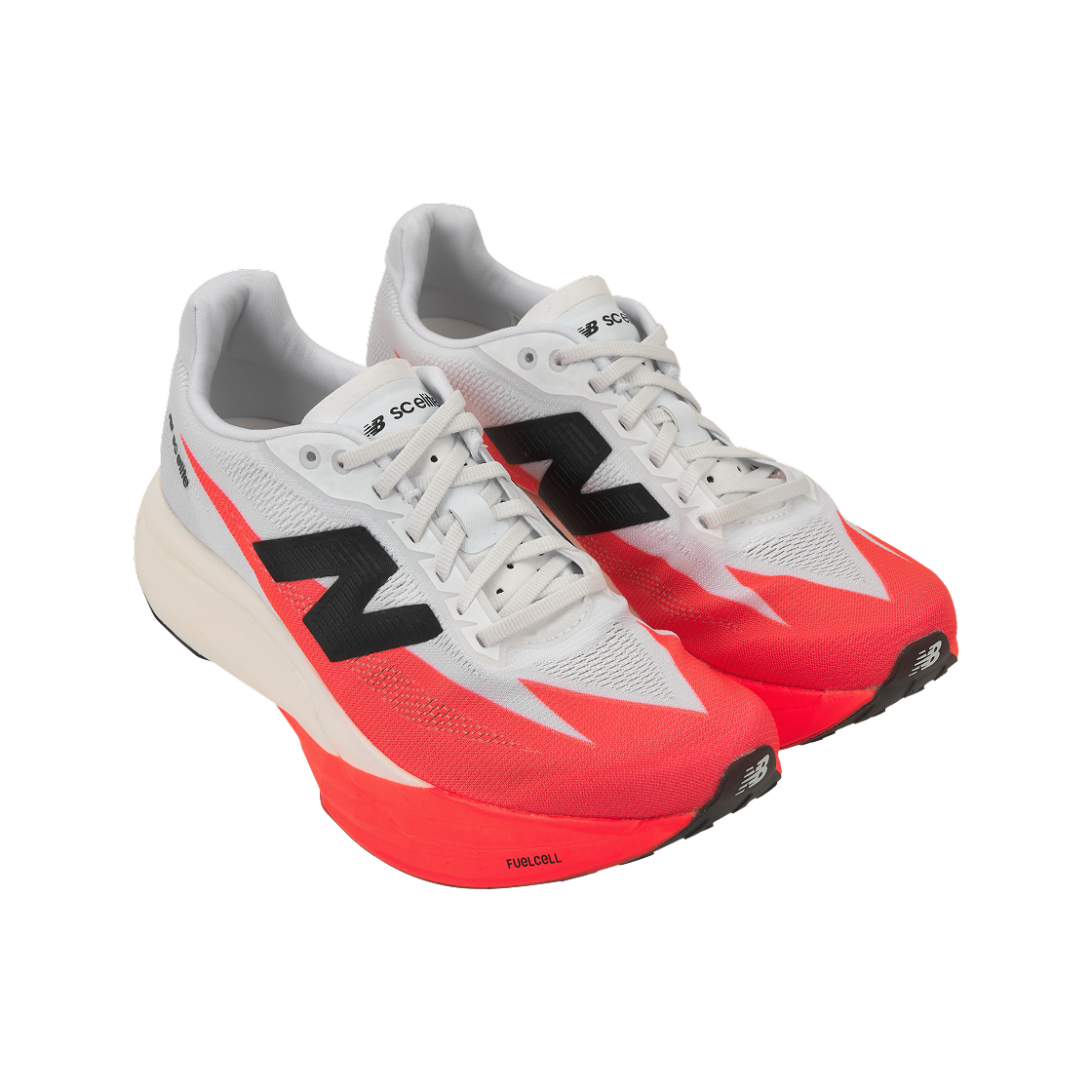 (W) 뉴발란스 퓨어셀 SC 엘리트 v5 얼젠트 레드 화이트 블랙 - D 와이드((W) New Balance FuelCell SC Elite v5 Urgent Red White Black - D Wide) - 4