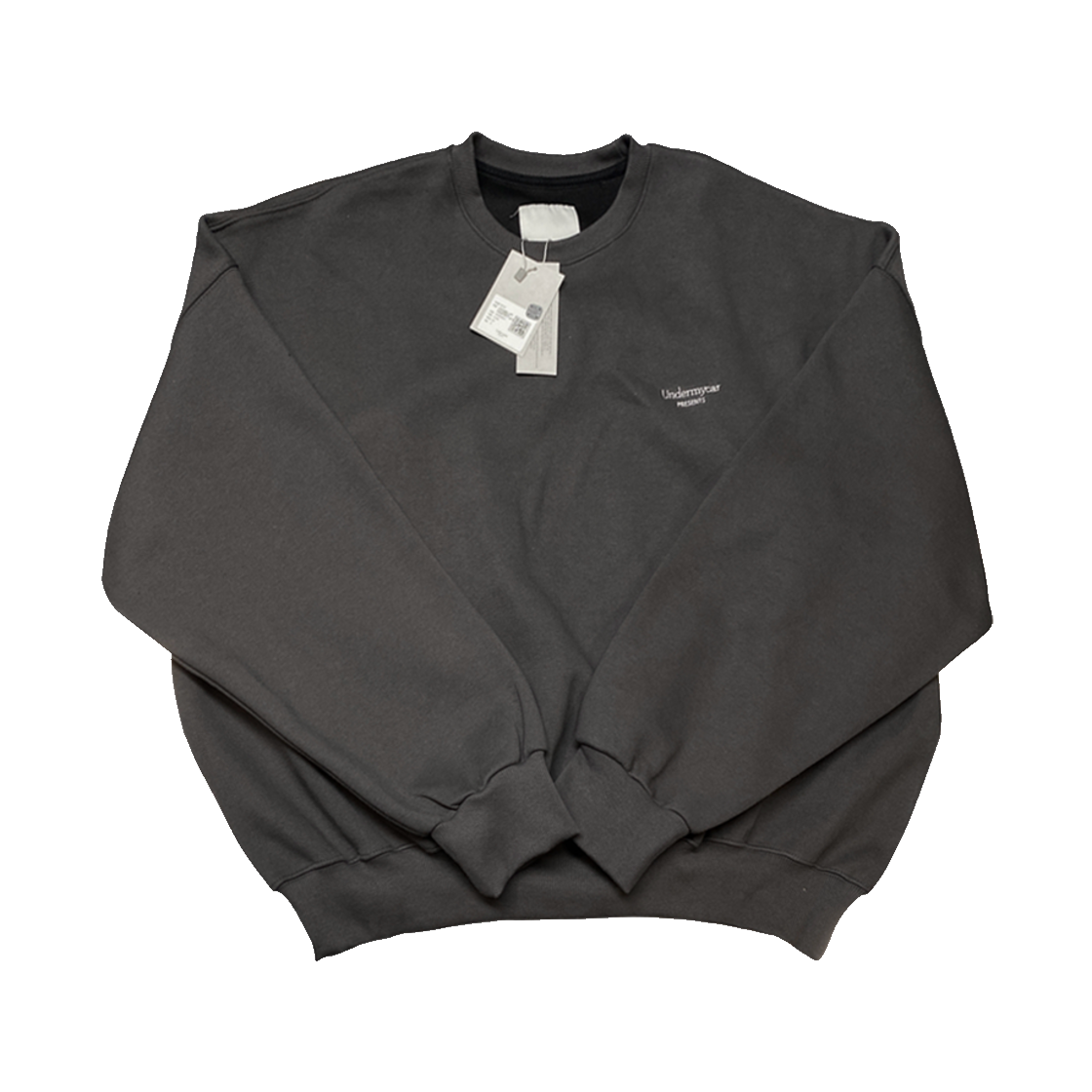 언더마이카 무.14 안티 Fxxking 로고 플레이 오버사이즈 본디드 스웻셔츠 올리브(Undermycar Mu.14 Anti Fxxking Logo Play Oversized Bonded Sweat Shirts Olive)