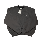 Undermycar Mu.14 Anti Fxxking Logo Play Oversized Bonded Sweat Shirts Olive