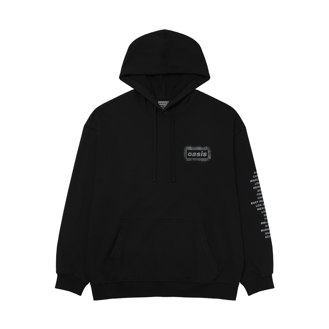 오아시스 스프레이 라이브 '25 월드 투어 후드 블랙(Oasis Spray Live '25 World Tour Hoodie Black)