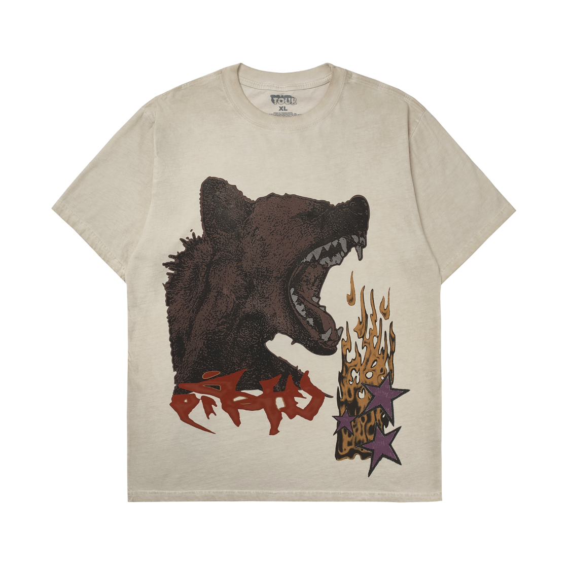 트래비스 스캇 키르쿠스 막시무스 스타디움 투어 25 웨어 워즈 어스 티셔츠 더티 화이트(Travis Scott Circus Maximus Stadium Tour 25 Where Was Us T-Shirts Dirty White)