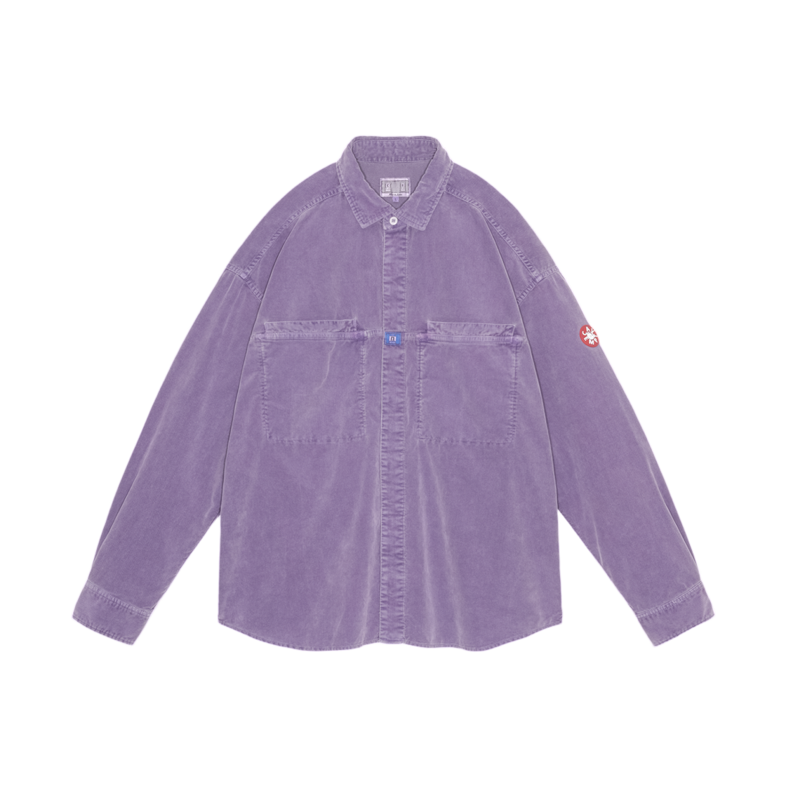 카브엠트 오버다이 코드 디자인 빅 셔츠 퍼플 - 25 FW(Cav Empt Overdye Cord Design Big Shirt Purple - 25FW)