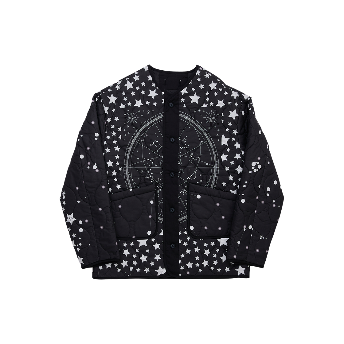 G73102_BK GORT Short Constellations Liner Jacket Black