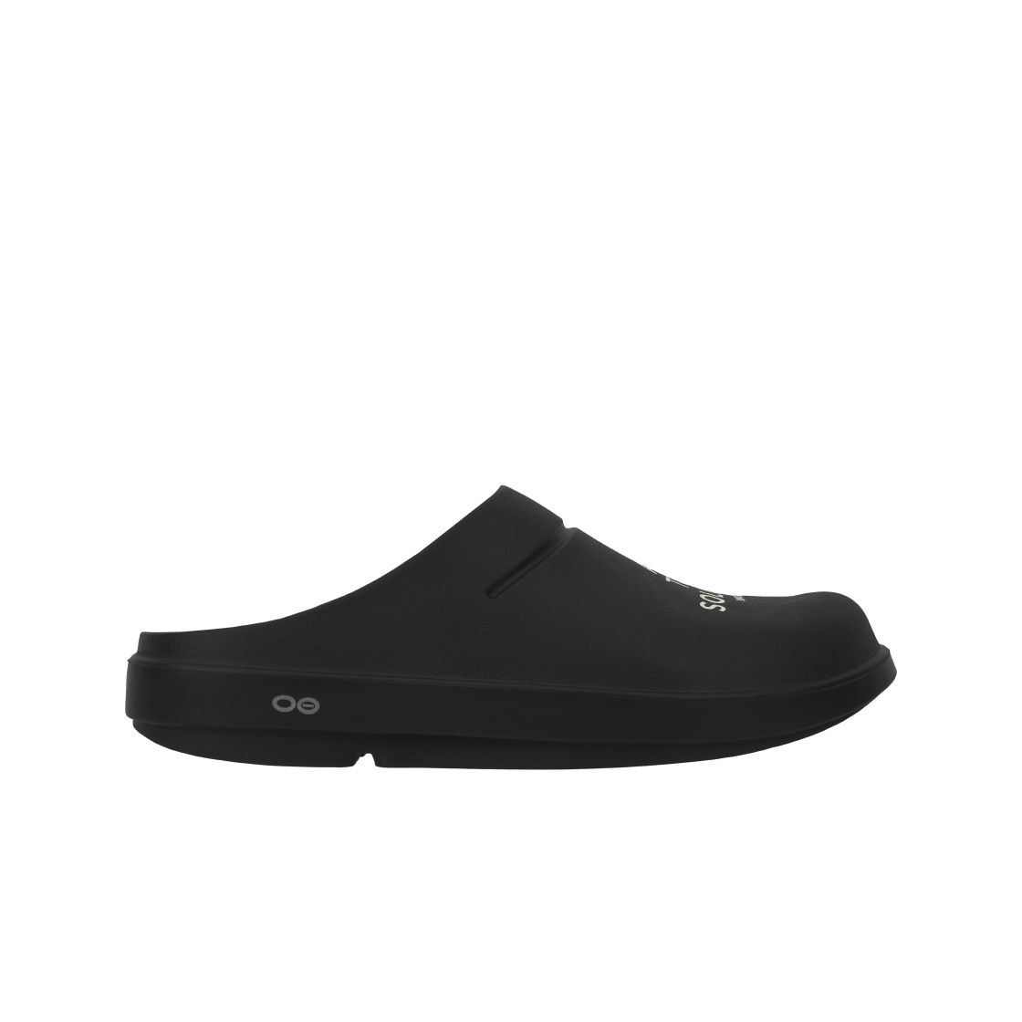 우포스 x 타카히로미야시타 더 솔로이스트 시그니쳐 클로그 블랙 화이트(Oofos x Takahiromiyashita The Soloist Signature Clog Black White)