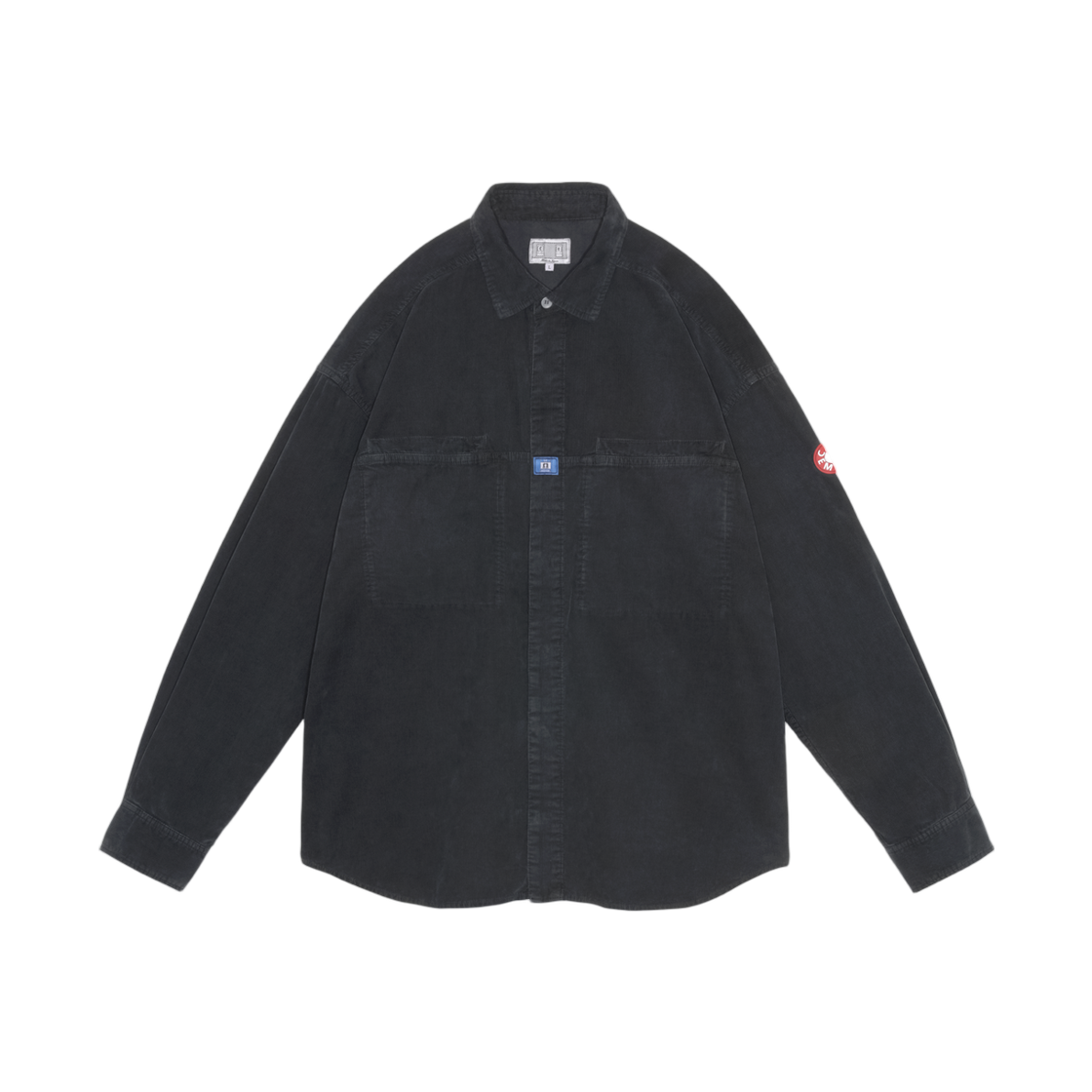 카브엠트 오버다이 코드 디자인 빅 셔츠 차콜 - 25 FW(Cav Empt Overdye Cord Design Big Shirt Charcoal - 25FW)