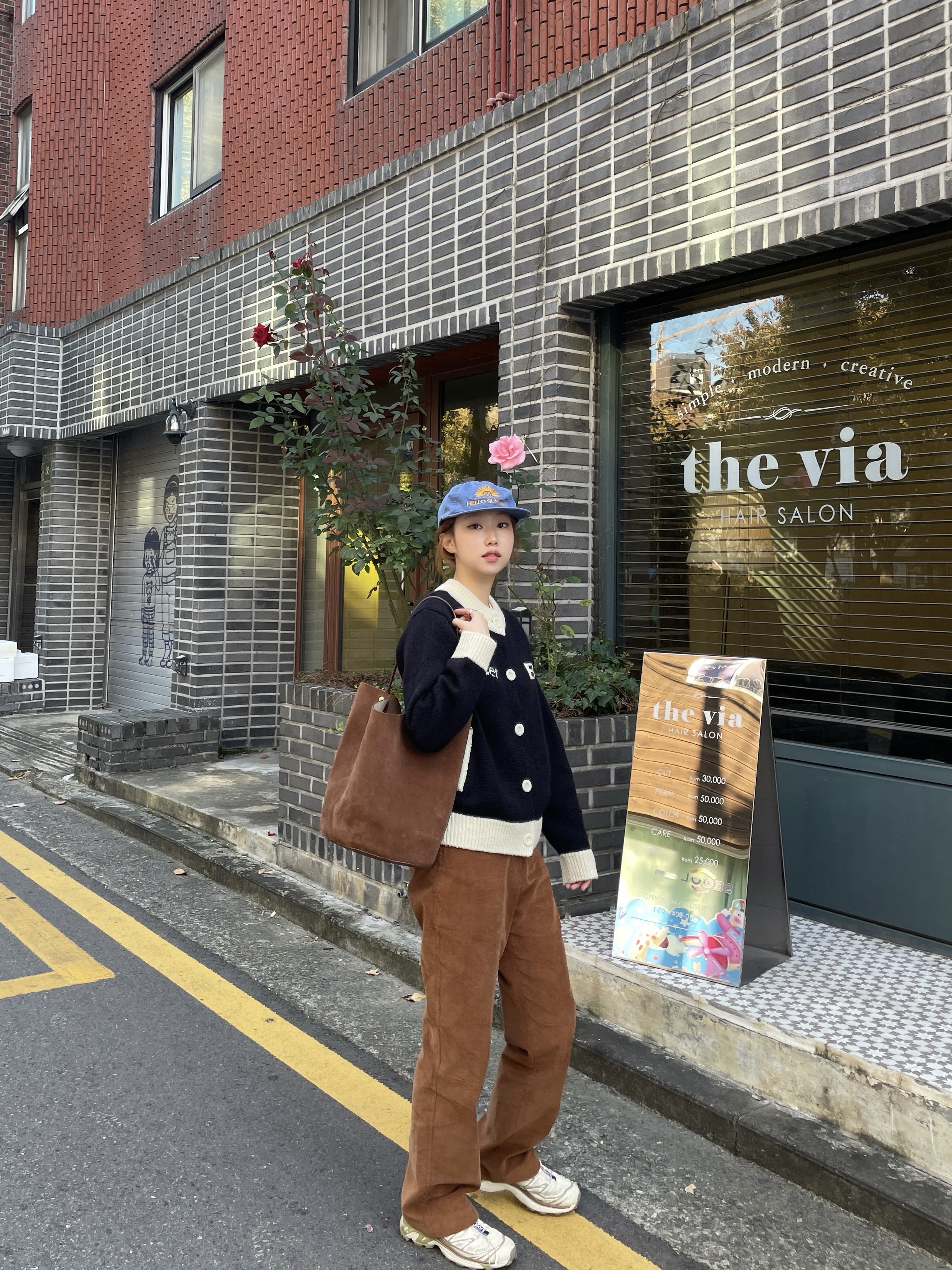 Salomon XT-6 Turtledove, Hello Sunrise Washed OG Logo 6panel Cap Ocean Blue 착용 스타일 - 2