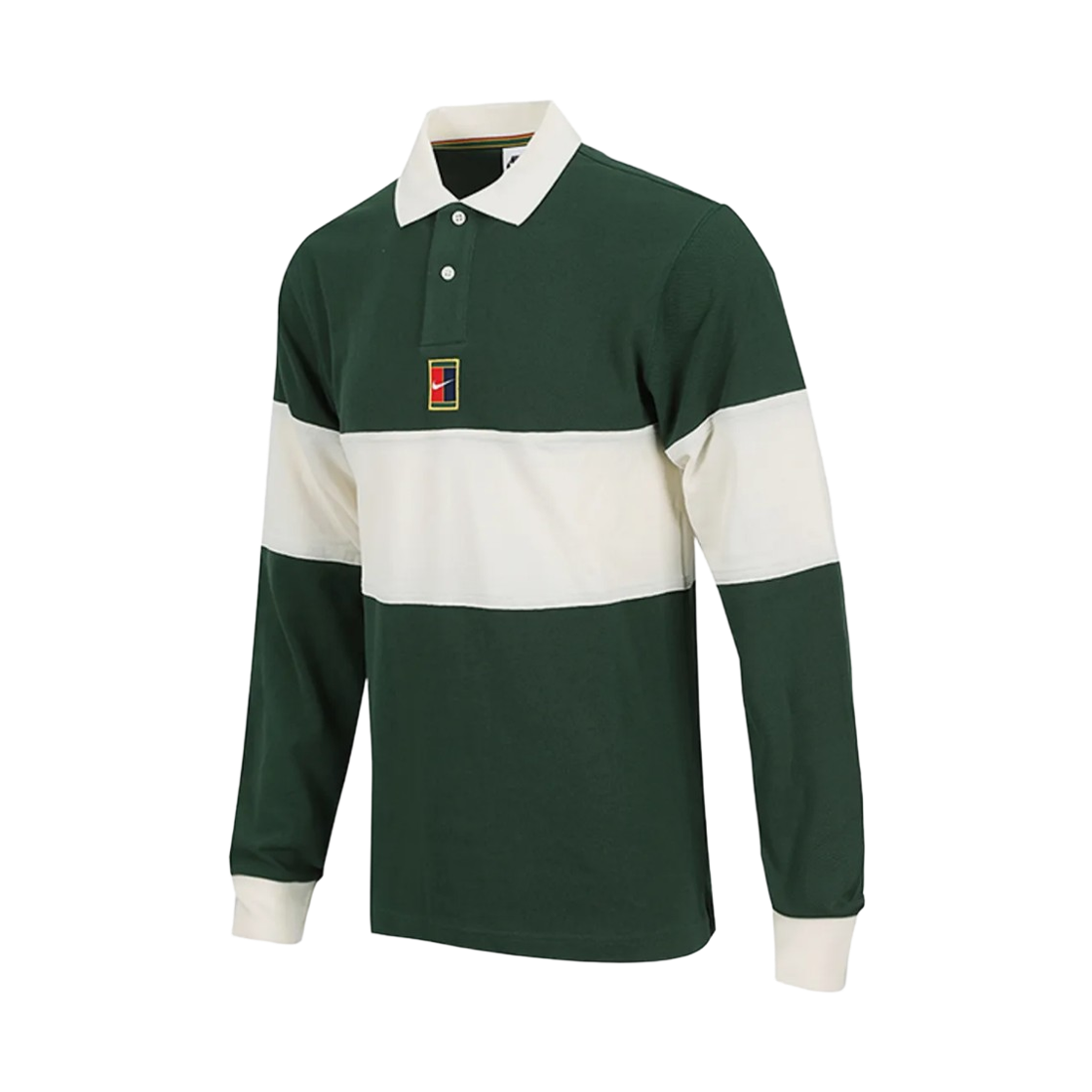 나이키 코트 헤리티지 테니스 롱슬리브 폴로 퍼 페일 아이보리 - 아시아(Nike Court Heritage Tennis Long Sleeve Polo Fir Pale Ivory - Asia) - 1