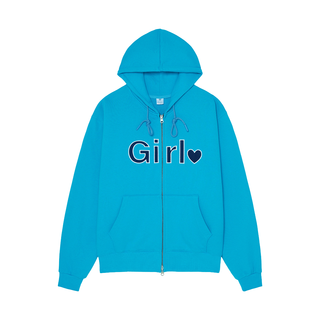 아이썸머리 걸 후드 집업 아쿠아 블루(Isummerly Girl zip-up hoodie Aqua blue)