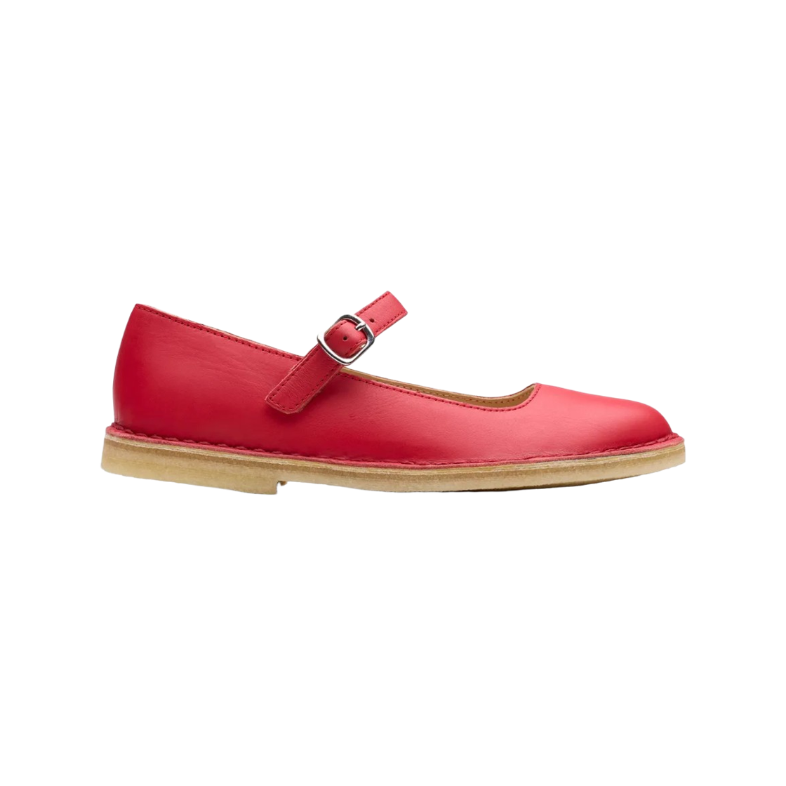 (W) 클락스 데저트 제인 플랫 레드 레더((W) Clarks Desert Jane Flat Red Leather)