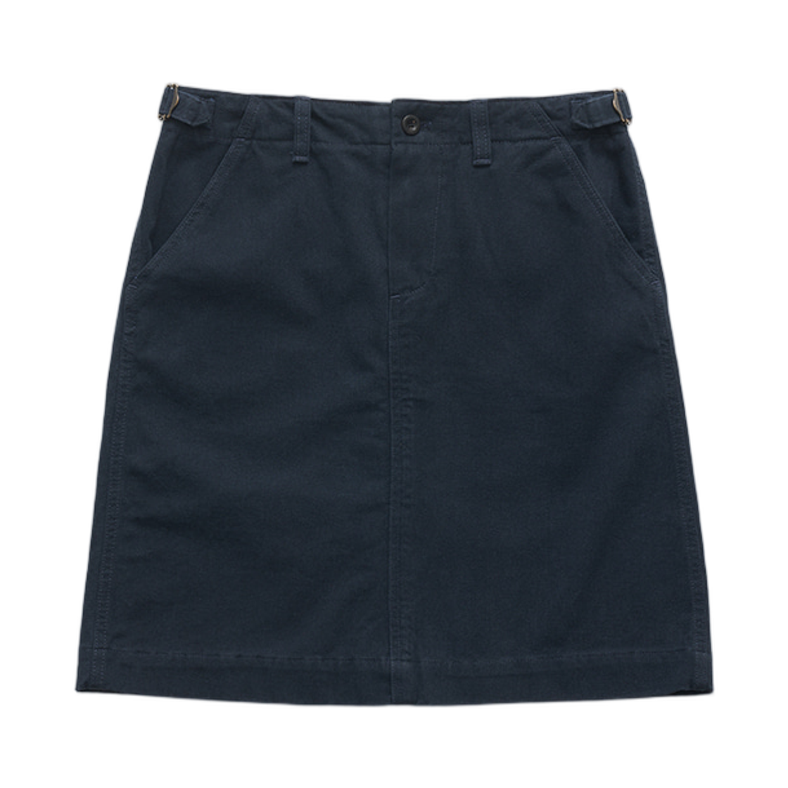 - (W) The Barnnet Tessie Cotton Midi Skirt Navy