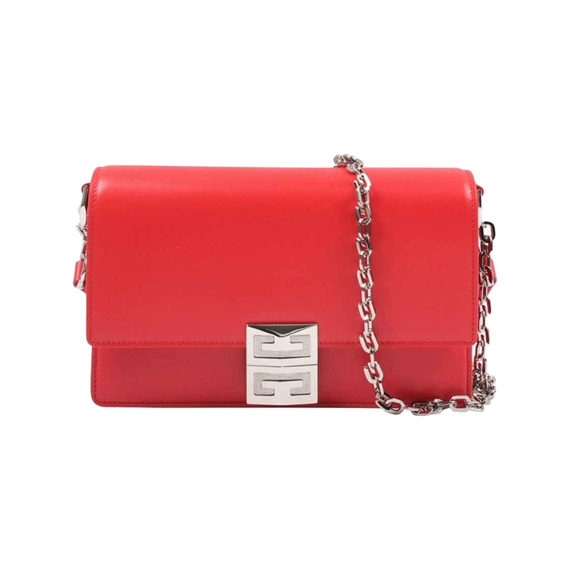BB50HEB15S-600 Givenchy Small 4G Bag in Box Leather with Chain Red