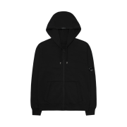 C.P. Company Light Fleece Hooded Full Zip Sweatshirt Black - 25FW