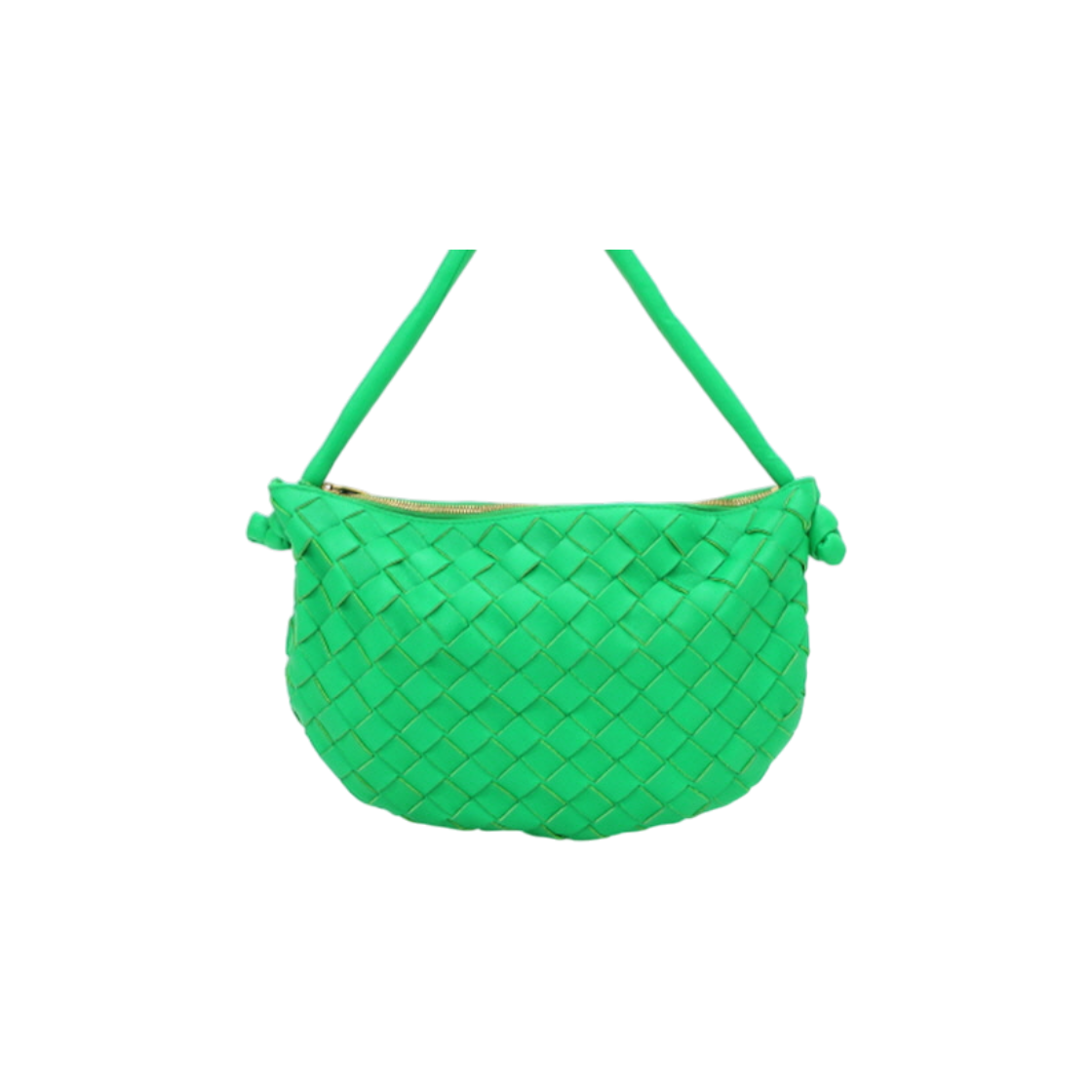 ITJO2AV4SPRC Bottega Veneta 701023 Lambskin Intrecciato Green Small Torn Bowl Tote Bag AA32315