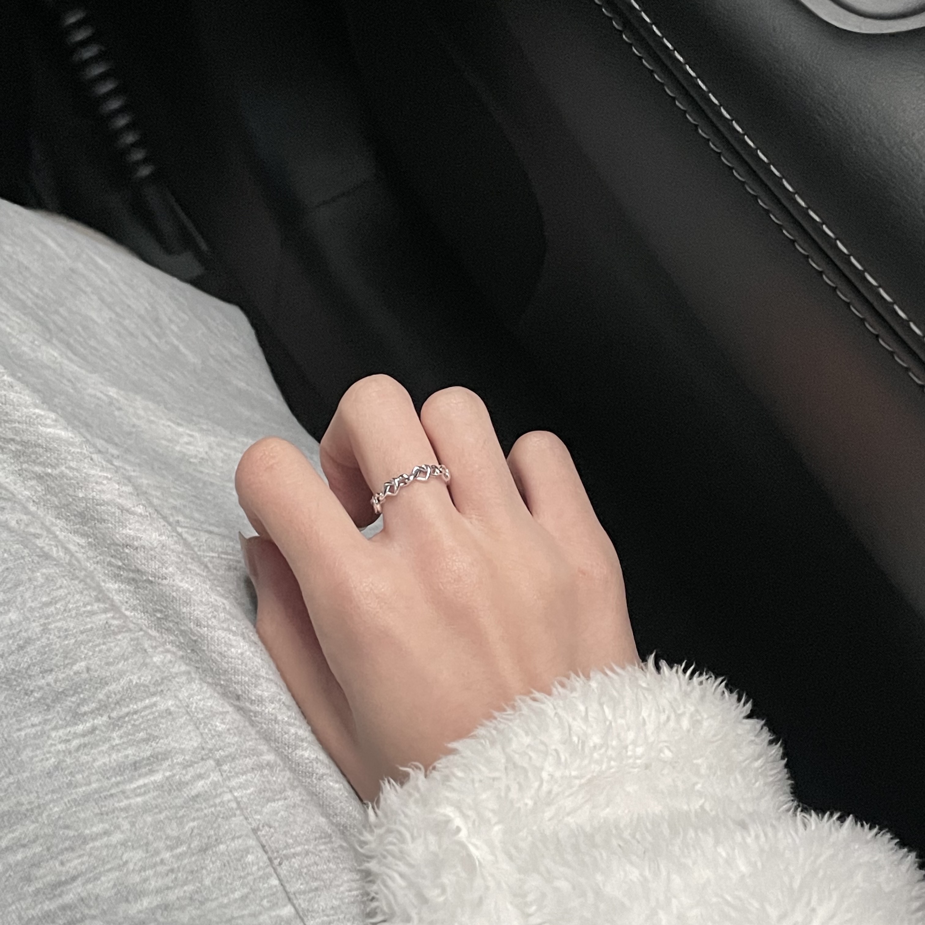 (W) Pandora Knotted Hearts Ring Sterling Silver 착용 스타일