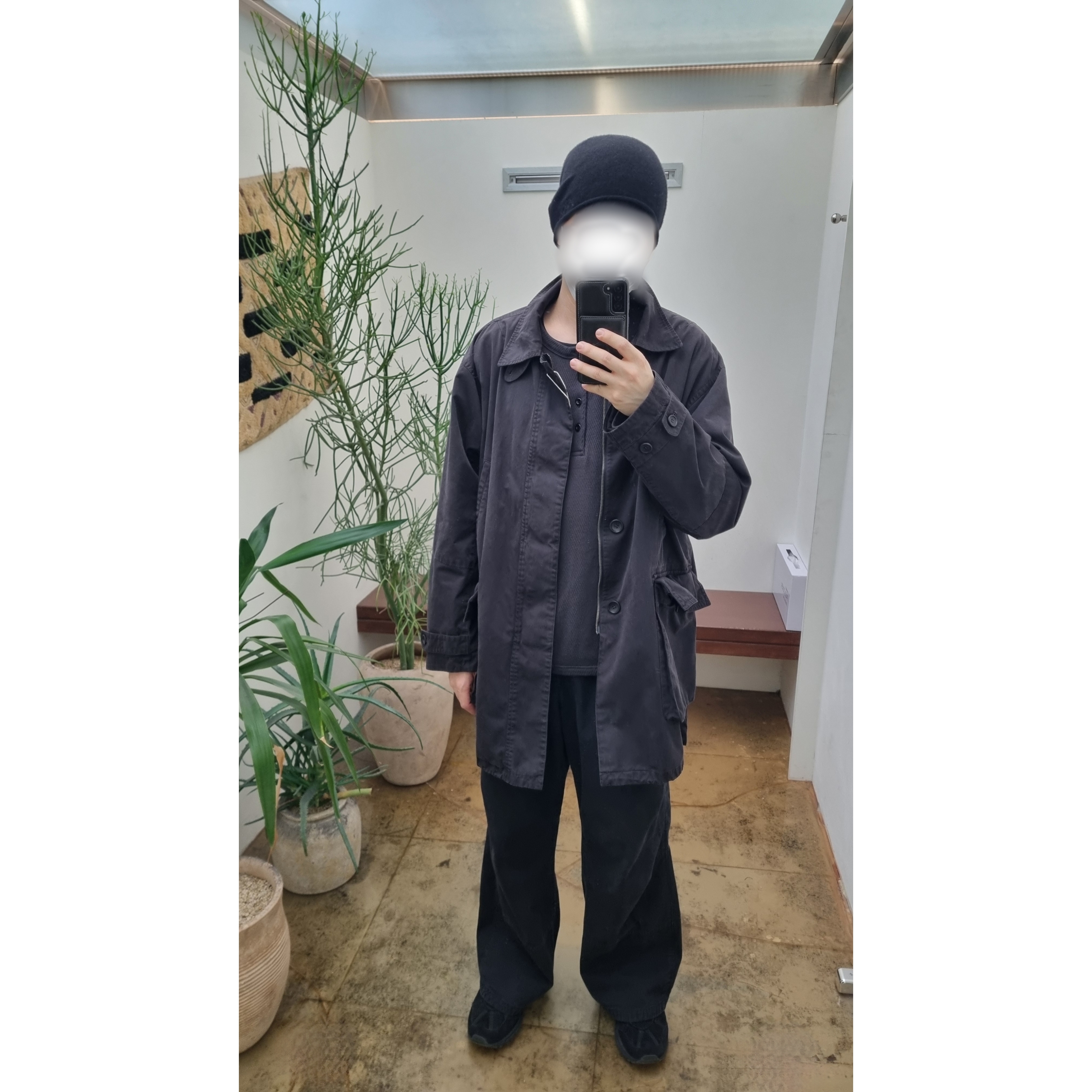 Asics Gel-Sonoma 15-50 Black, Polyteru Car Coat 1.2v Charcoal 착용 스타일 - 1