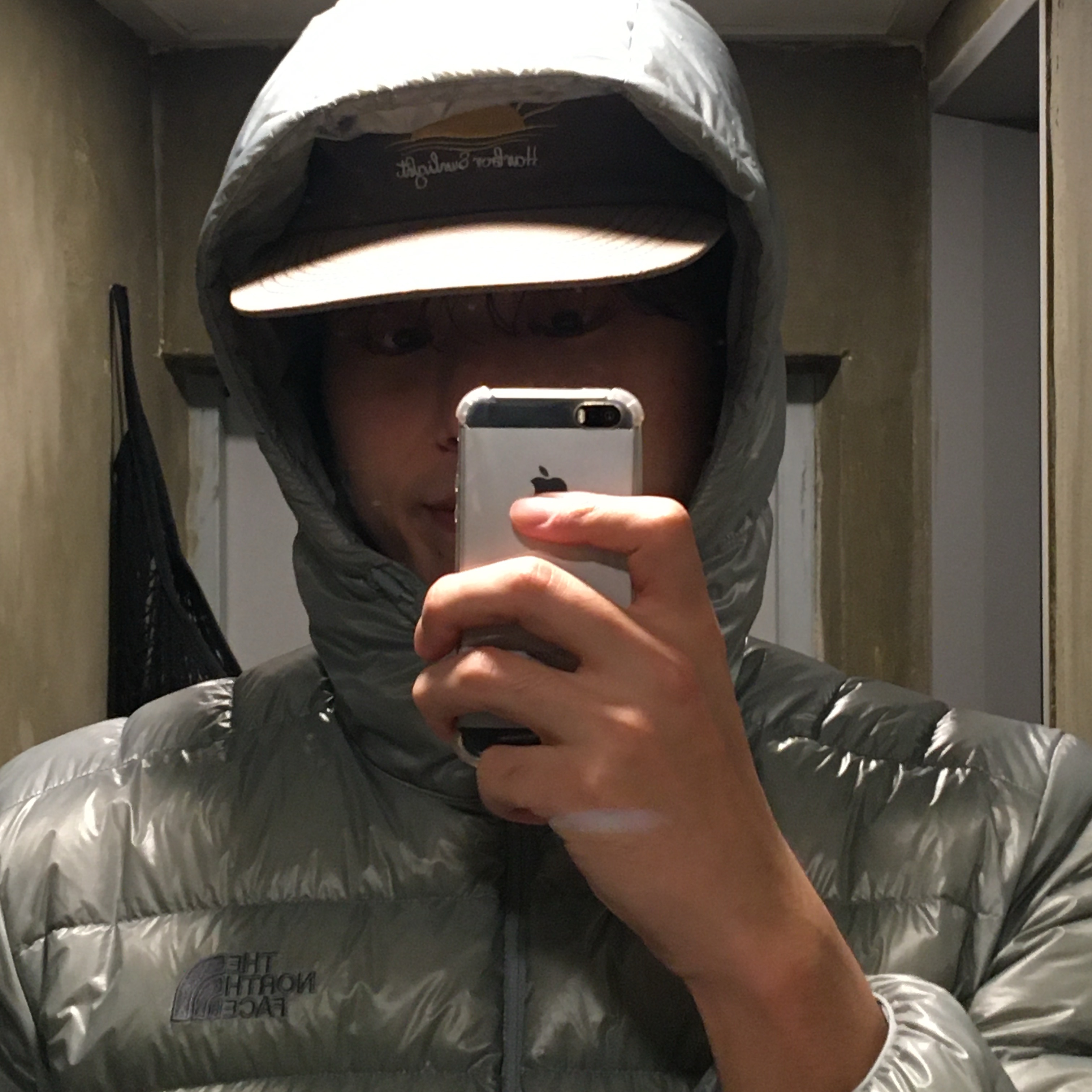 The North Face Matier EX RDS Down Hoodie Light Gray - 25FW 착용 스타일 - 1