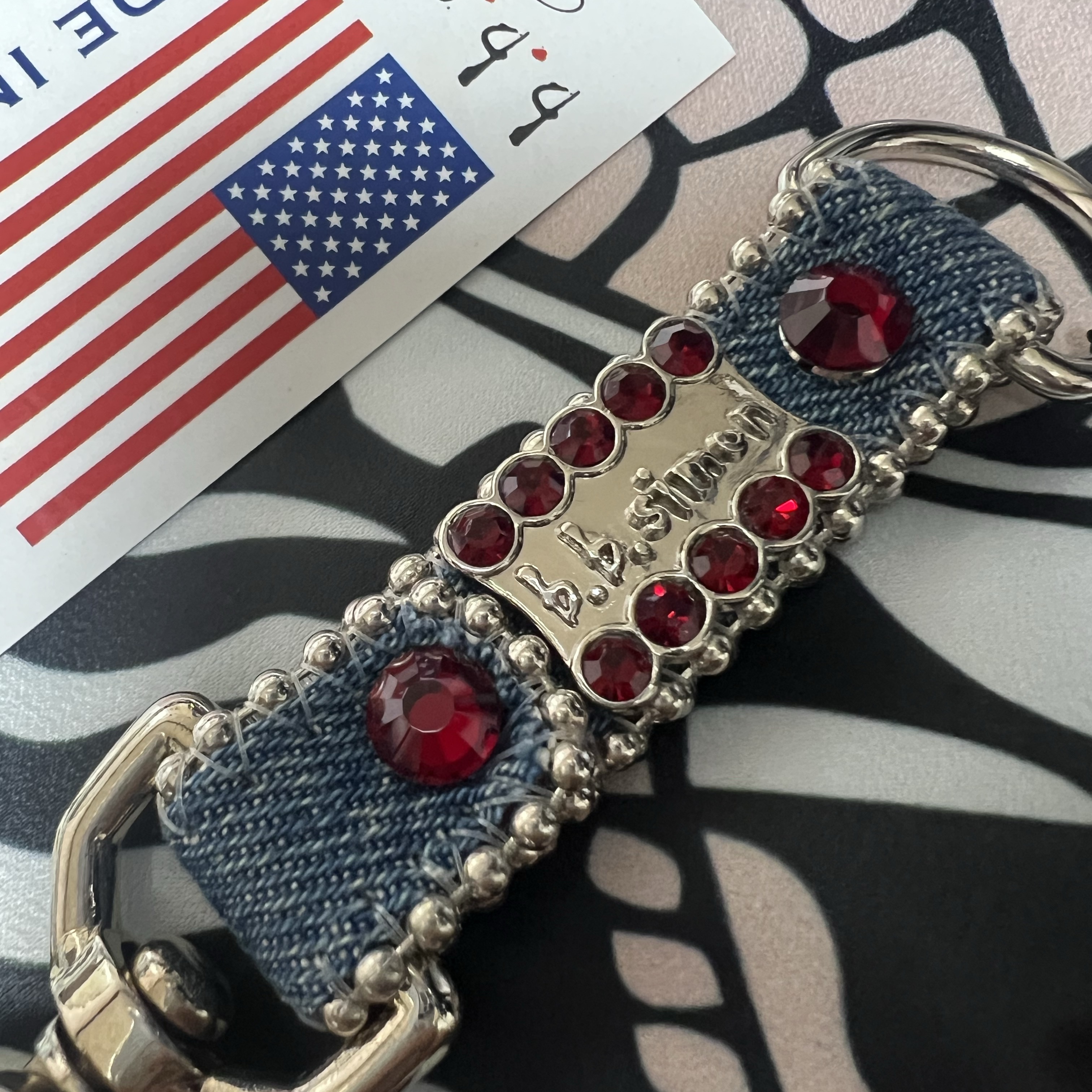 Supreme x B.B. Simon Denim Keychain Washed Indigo - 25SS 착용 스타일 - 2